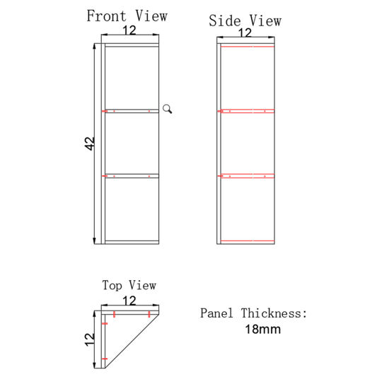 Picture of Wall End Shelf Cabinet